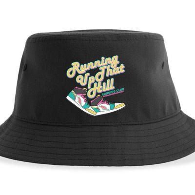 Running Up That Hill Retro Running Marathon Track Cross Sustainable Bucket Hat