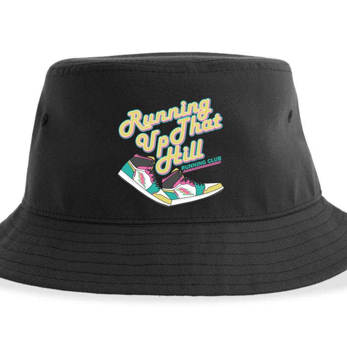 Running Up That Hill Retro Running Marathon Track Cross Sustainable Bucket Hat