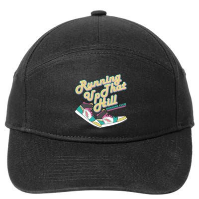 Running Up That Hill Retro Running Marathon Track Cross 7-Panel Snapback Hat