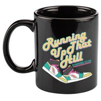Running Up That Hill Retro Running Marathon Track Cross 11oz C Handle Ceramic Mug