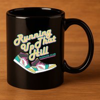 Running Up That Hill Retro Running Marathon Track Cross 11oz C Handle Ceramic Mug