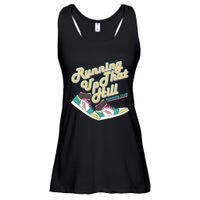 Running Up That Hill Retro Running Marathon Track Cross Ladies Essential Flowy Tank