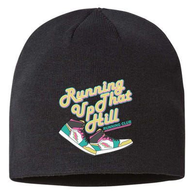 Running Up That Hill Retro Running Marathon Track Cross Sustainable Beanie