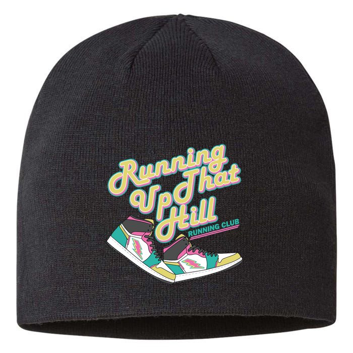 Running Up That Hill Retro Running Marathon Track Cross Sustainable Beanie