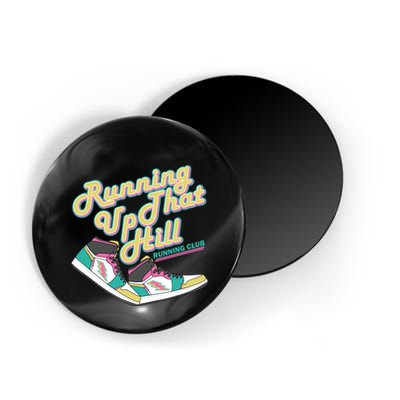 Running Up That Hill Retro Running Marathon Track Cross Magnet