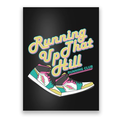 Running Up That Hill Retro Running Marathon Track Cross Poster