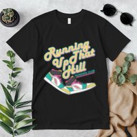 Running Up That Hill Retro Running Marathon Track Cross Premium T-Shirt