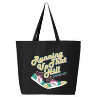 Running Up That Hill Retro Running Marathon Track Cross 25L Jumbo Tote