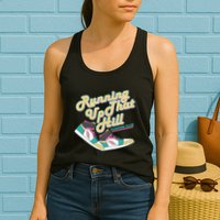 Running Up That Hill Retro Running Marathon Track Cross Womens Tank Top