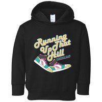 Running Up That Hill Retro Running Marathon Track Cross Toddler Hoodie