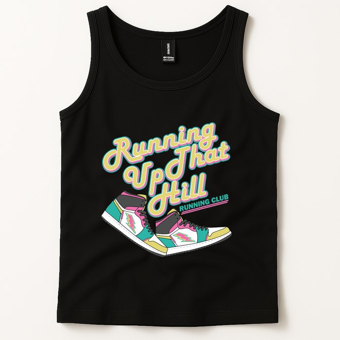 Running Up That Hill Retro Running Marathon Track Cross Tank Top