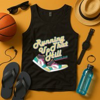 Running Up That Hill Retro Running Marathon Track Cross Tank Top