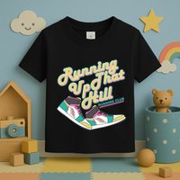 Running Up That Hill Retro Running Marathon Track Cross Toddler T-Shirt