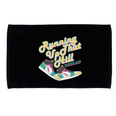 Running Up That Hill Retro Running Marathon Track Cross Microfiber Hand Towel