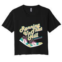 Running Up That Hill Retro Running Marathon Track Cross Crop Top