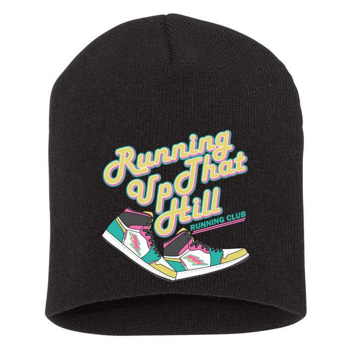 Running Up That Hill Retro Running Marathon Track Cross Short Acrylic Beanie