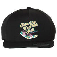 Running Up That Hill Retro Running Marathon Track Cross Wool Snapback Cap