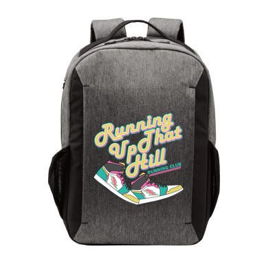 Running Up That Hill Retro Running Marathon Track Cross Vector Backpack