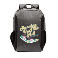 Running Up That Hill Retro Running Marathon Track Cross Vector Backpack