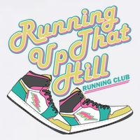 Running Up That Hill Retro Running Marathon Track Cross Garment-Dyed Sweatshirt