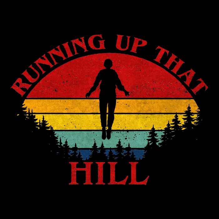 R.U.N.N.I.N.G Up That Hill 80s Maxs Women's V-Neck T-Shirt