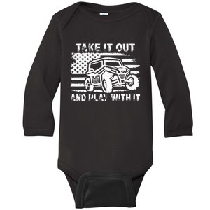 Retro Utv Take It Out Play With It Offroad Sxs Mud Riding Baby Long Sleeve Bodysuit