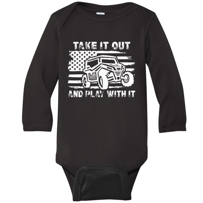 Retro Utv Take It Out Play With It Offroad Sxs Mud Riding Baby Long Sleeve Bodysuit