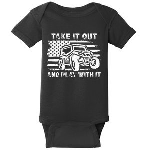 Retro Utv Take It Out Play With It Offroad Sxs Mud Riding Baby Bodysuit