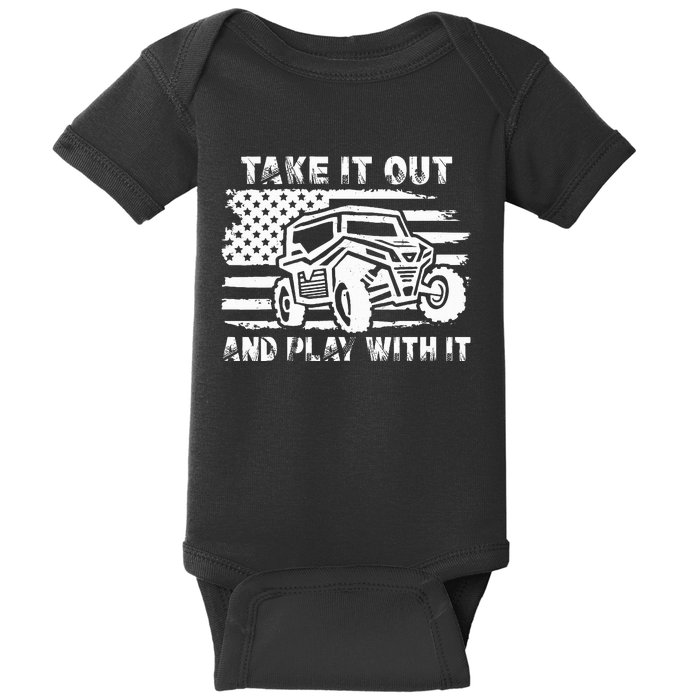 Retro Utv Take It Out Play With It Offroad Sxs Mud Riding Baby Bodysuit