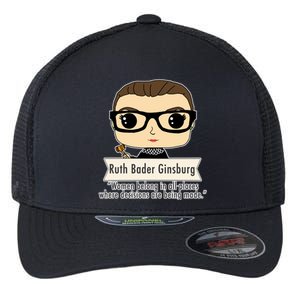 Ruth Bader Ginsburg Cute Cartoon Quote Flexfit Unipanel Trucker Cap