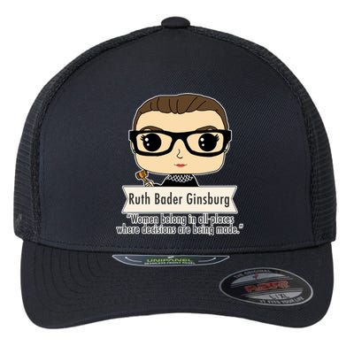 Ruth Bader Ginsburg Cute Cartoon Quote Flexfit Unipanel Trucker Cap