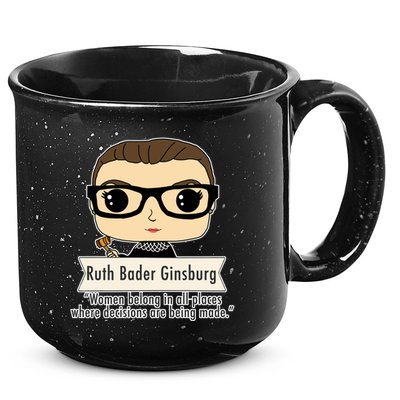 Ruth Bader Ginsburg Cute Cartoon Quote 15oz Campfire Ceramic Mug