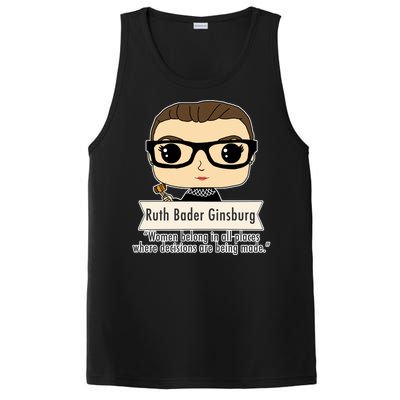 Ruth Bader Ginsburg Cute Cartoon Quote PosiCharge Competitor Tank