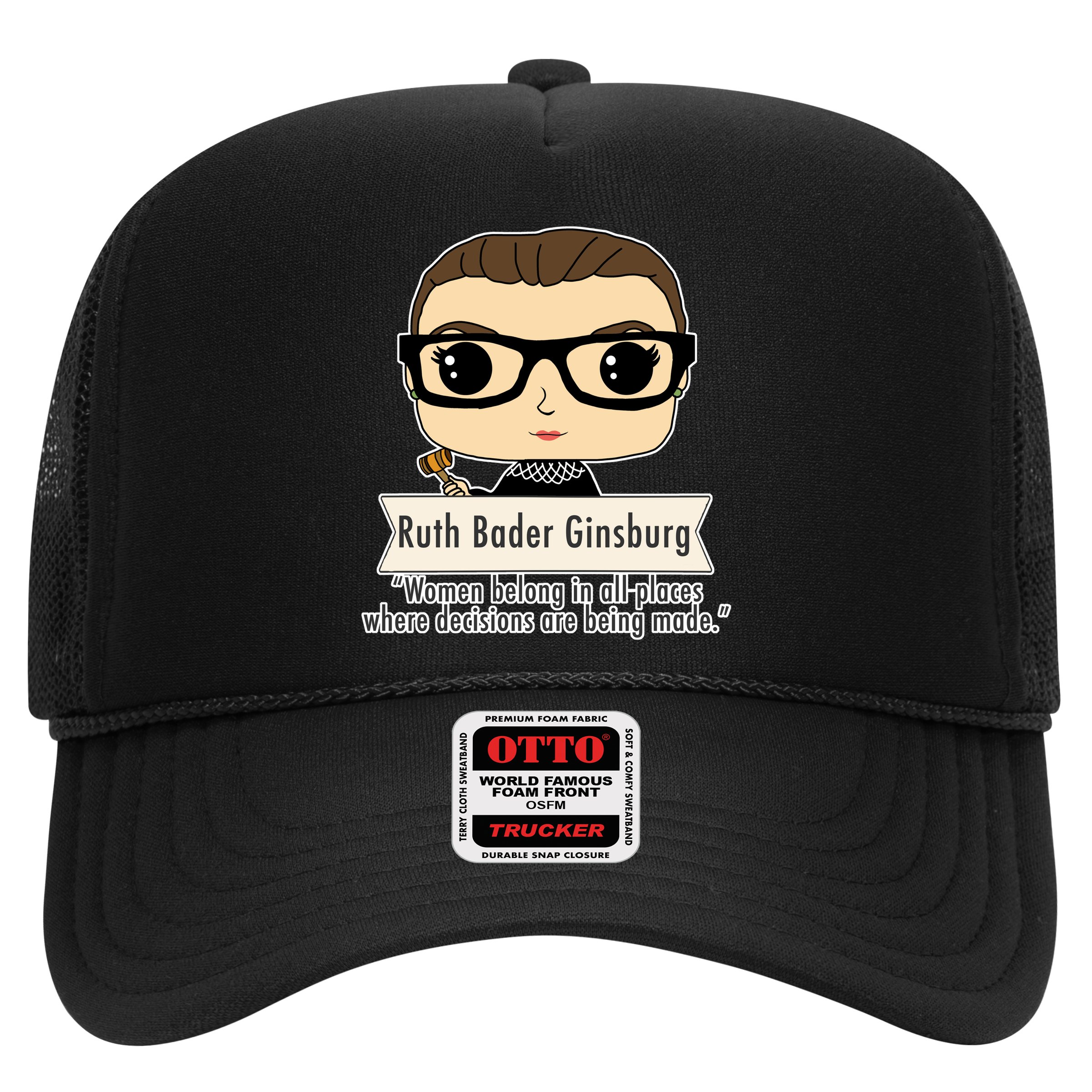 Ruth Bader Ginsburg Cute Cartoon Quote Hat