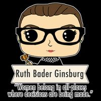 Ruth Bader Ginsburg Cute Cartoon Quote Cropped Pullover Crew