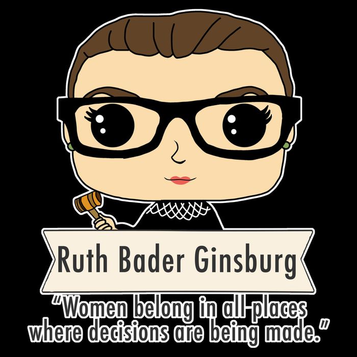 Ruth Bader Ginsburg Cute Cartoon Quote Cropped Pullover Crew