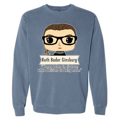 Ruth Bader Ginsburg Cute Cartoon Quote Garment-Dyed Sweatshirt