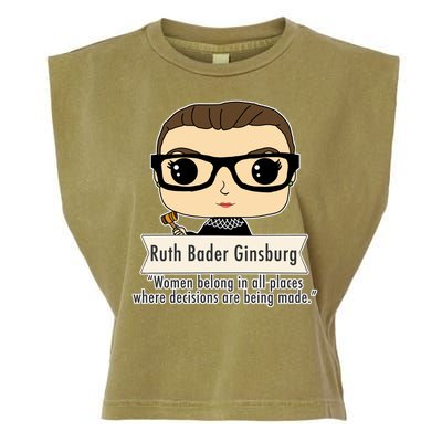 Ruth Bader Ginsburg Cute Cartoon Quote Garment-Dyed Women's Muscle Tee