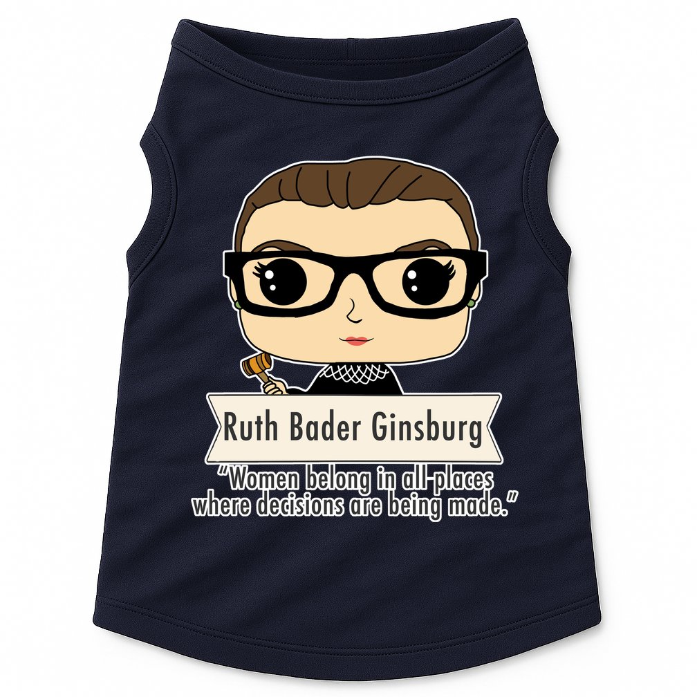 Ruth Bader Ginsburg Cute Cartoon Quote Doggie Tank