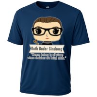 Ruth Bader Ginsburg Cute Cartoon Quote Cooling Performance Crew T-Shirt