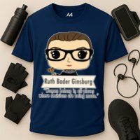 Ruth Bader Ginsburg Cute Cartoon Quote Cooling Performance Crew T-Shirt