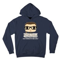 Ruth Bader Ginsburg Cute Cartoon Quote Hoodie