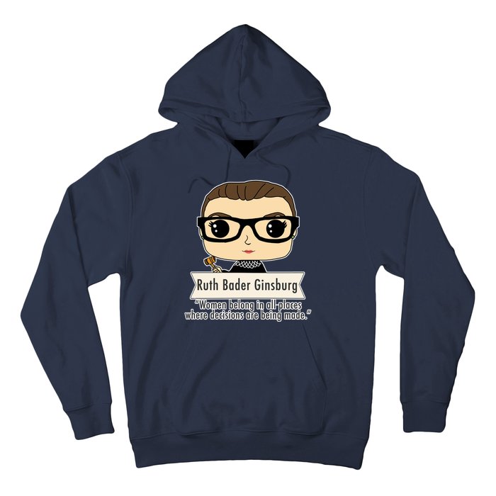 Ruth Bader Ginsburg Cute Cartoon Quote Hoodie