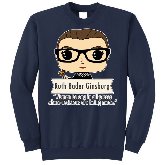 Ruth Bader Ginsburg Cute Cartoon Quote Sweatshirt