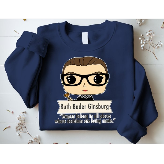 Ruth Bader Ginsburg Cute Cartoon Quote Sweatshirt