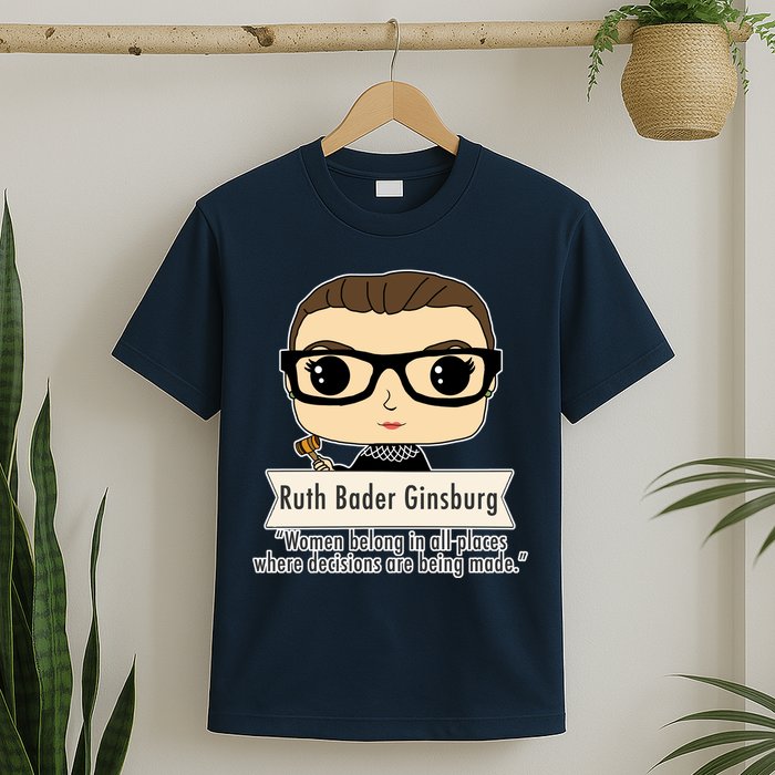 Ruth Bader Ginsburg Cute Cartoon Quote T-Shirt