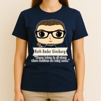 Ruth Bader Ginsburg Cute Cartoon Quote T-Shirt