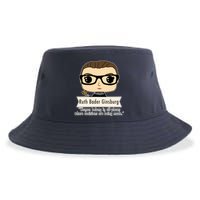 Ruth Bader Ginsburg Cute Cartoon Quote Sustainable Bucket Hat