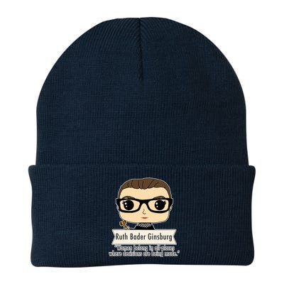 Ruth Bader Ginsburg Cute Cartoon Quote Knit Cap Winter Beanie