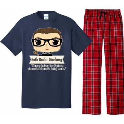 Ruth Bader Ginsburg Cute Cartoon Quote Pajama Set